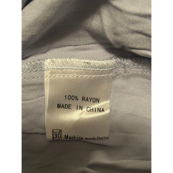 NWT Merokeety Light Blue Tiered Summer Dress Smocking Cap Sleeves Size Small - Picture 5 of 6